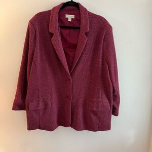 Women's Burgundy Blazer Jacket